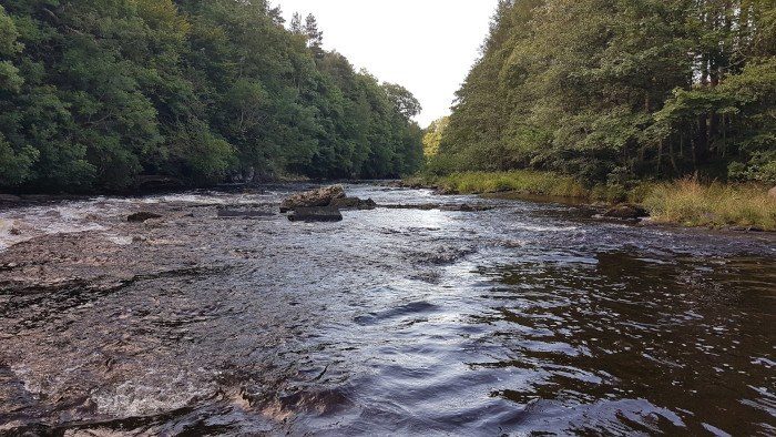 The river carrying extra water